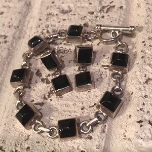 Silpada Black Onyx Bracelet Earring Set